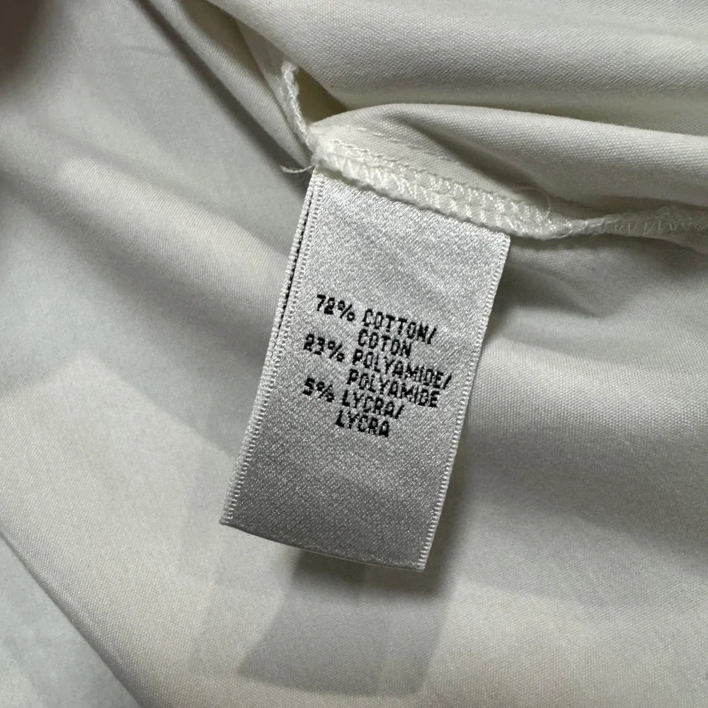 Lafayette 148 New York Womens 16 White Pintuck Button Up Shirt Long Sleeve - Picture 6 of 8